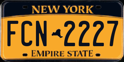 NY license plate FCN2227