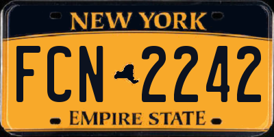 NY license plate FCN2242