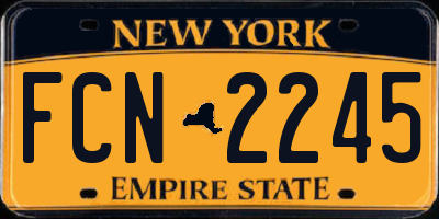 NY license plate FCN2245