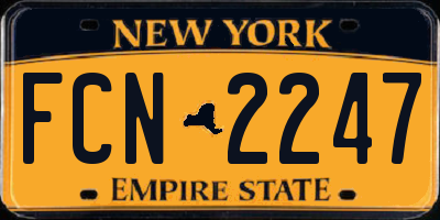 NY license plate FCN2247