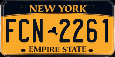 NY license plate FCN2261