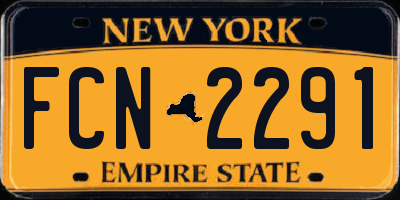 NY license plate FCN2291