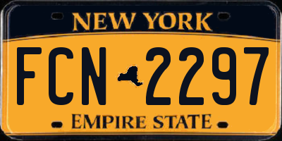 NY license plate FCN2297