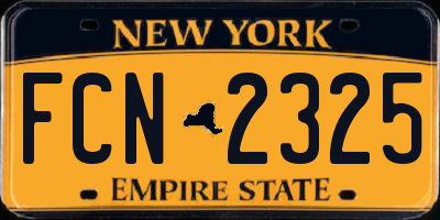 NY license plate FCN2325