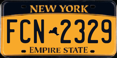 NY license plate FCN2329