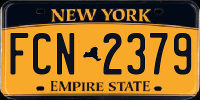 NY license plate FCN2379
