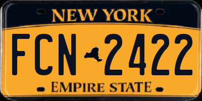 NY license plate FCN2422