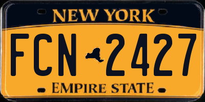 NY license plate FCN2427