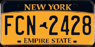 NY license plate FCN2428