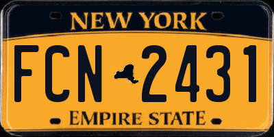 NY license plate FCN2431