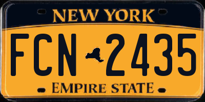 NY license plate FCN2435