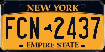 NY license plate FCN2437