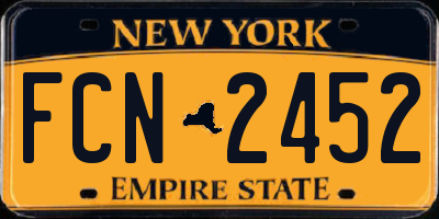 NY license plate FCN2452