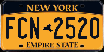 NY license plate FCN2520