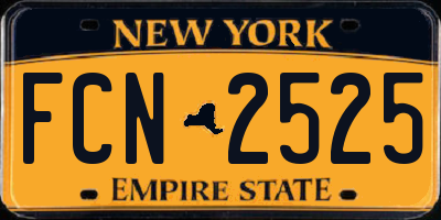 NY license plate FCN2525