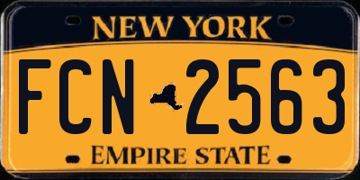 NY license plate FCN2563
