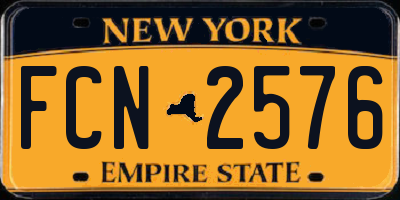 NY license plate FCN2576