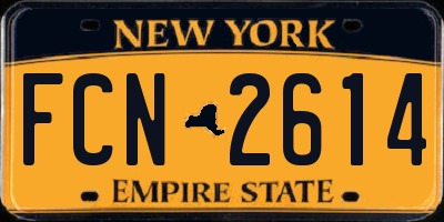 NY license plate FCN2614