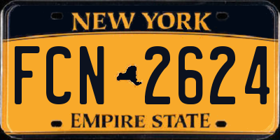 NY license plate FCN2624