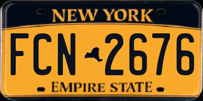 NY license plate FCN2676