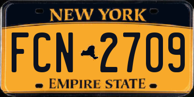 NY license plate FCN2709
