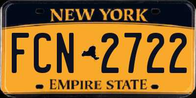 NY license plate FCN2722