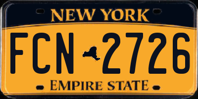 NY license plate FCN2726