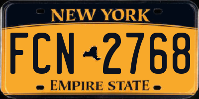 NY license plate FCN2768