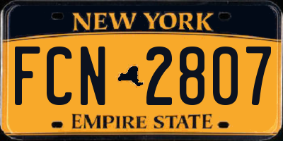NY license plate FCN2807