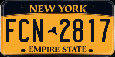 NY license plate FCN2817