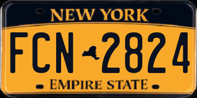 NY license plate FCN2824