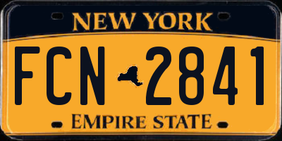 NY license plate FCN2841