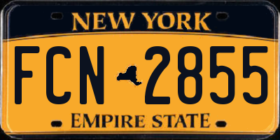 NY license plate FCN2855