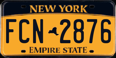 NY license plate FCN2876