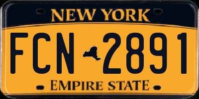 NY license plate FCN2891