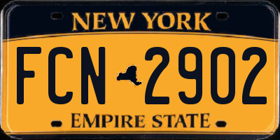 NY license plate FCN2902