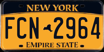 NY license plate FCN2964