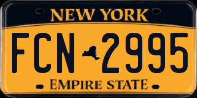 NY license plate FCN2995