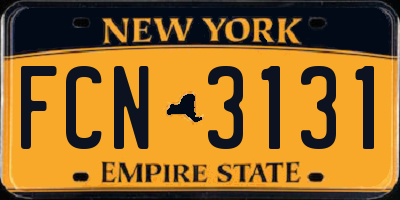 NY license plate FCN3131