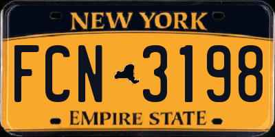 NY license plate FCN3198