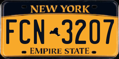 NY license plate FCN3207