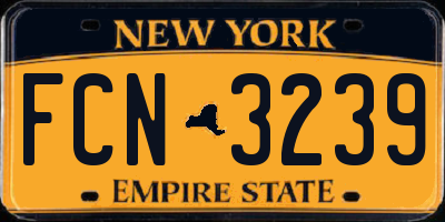 NY license plate FCN3239