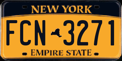 NY license plate FCN3271