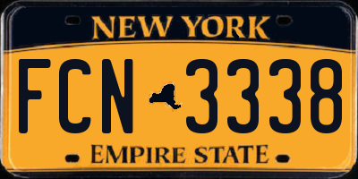NY license plate FCN3338