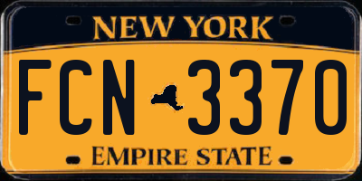 NY license plate FCN3370