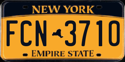 NY license plate FCN3710