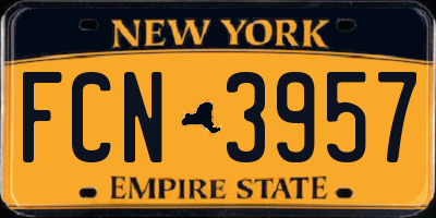 NY license plate FCN3957