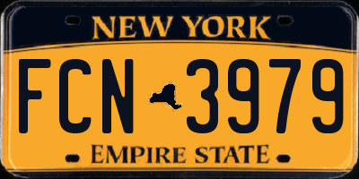 NY license plate FCN3979