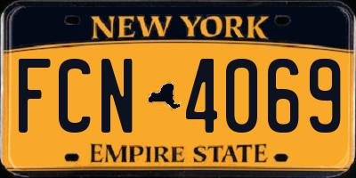 NY license plate FCN4069
