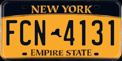 NY license plate FCN4131